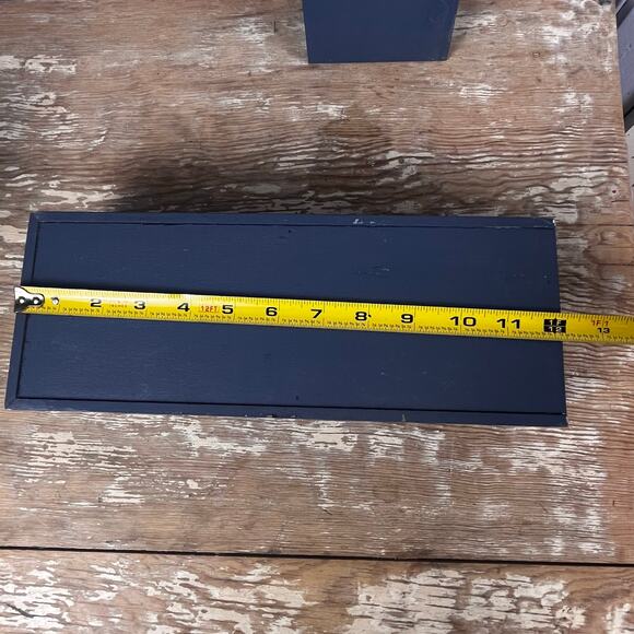 VTG Hand Painted Wood Tole Folk Art Sliding Lid Candle Match Box PA Dutch Style - Picture 4 of 16